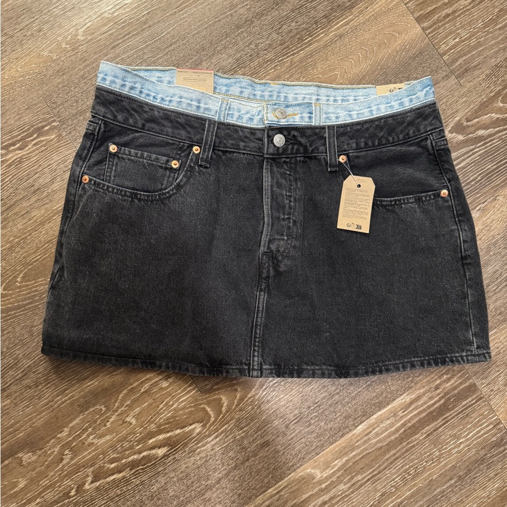 Levi's Dark Wash Denim icon Mini Skirt